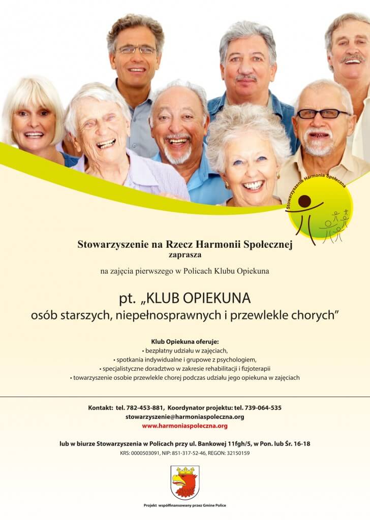 KLUB OPIEKUNA osób starszych, niepełnosprawnych i przewlekle chorych
