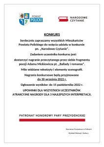 Konkurs "Narodowe Czytanie"