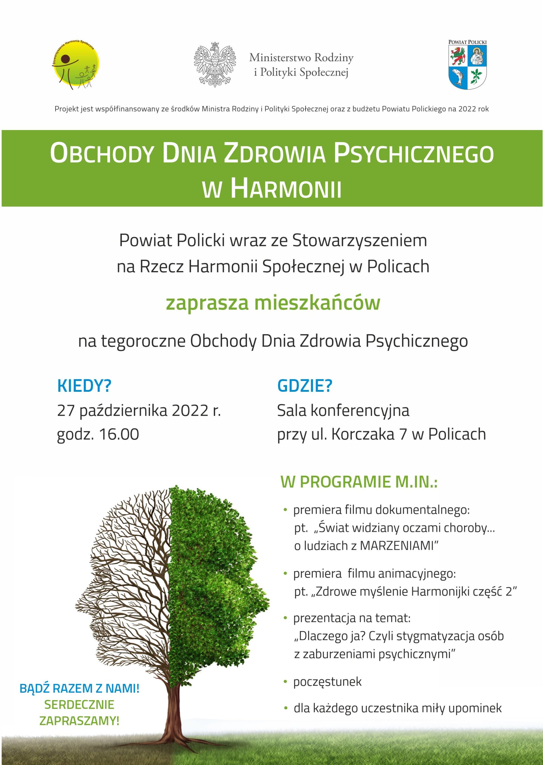 Zapraszamy na obchody Dnia Zdrowia Psychicznego
