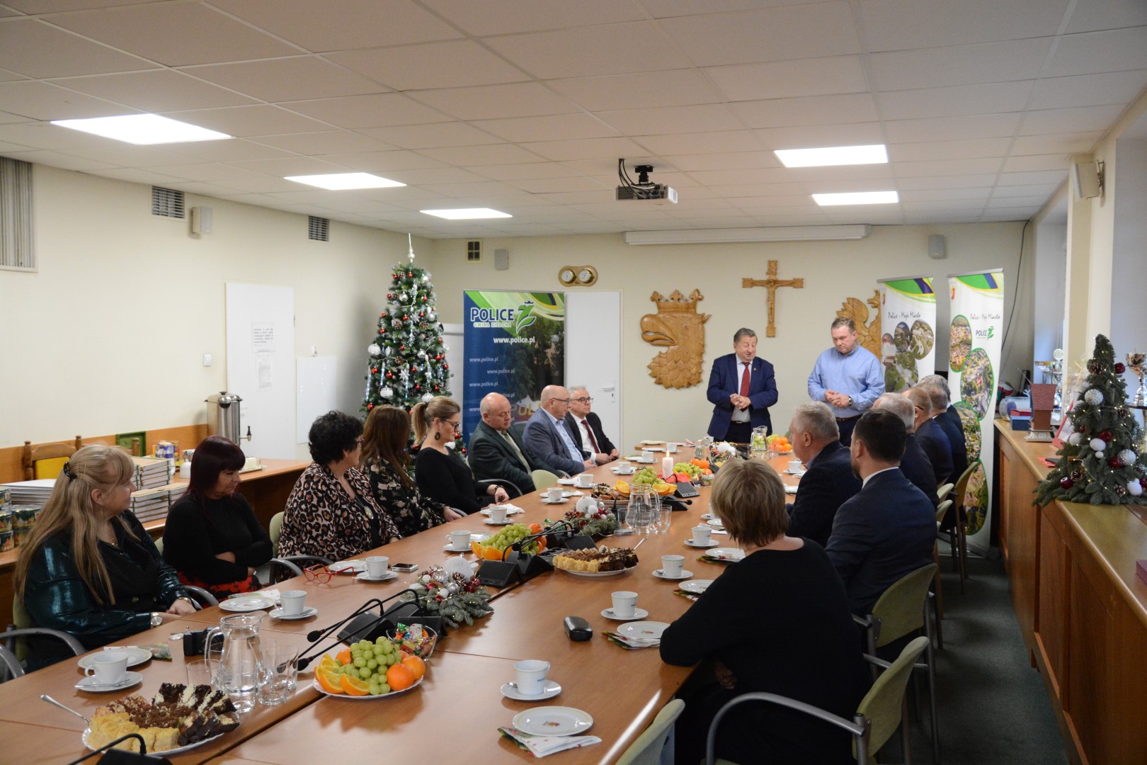 Spotkanie świąteczne z prezesami i dyrektorami w Urzędzie Miejskim w Policach