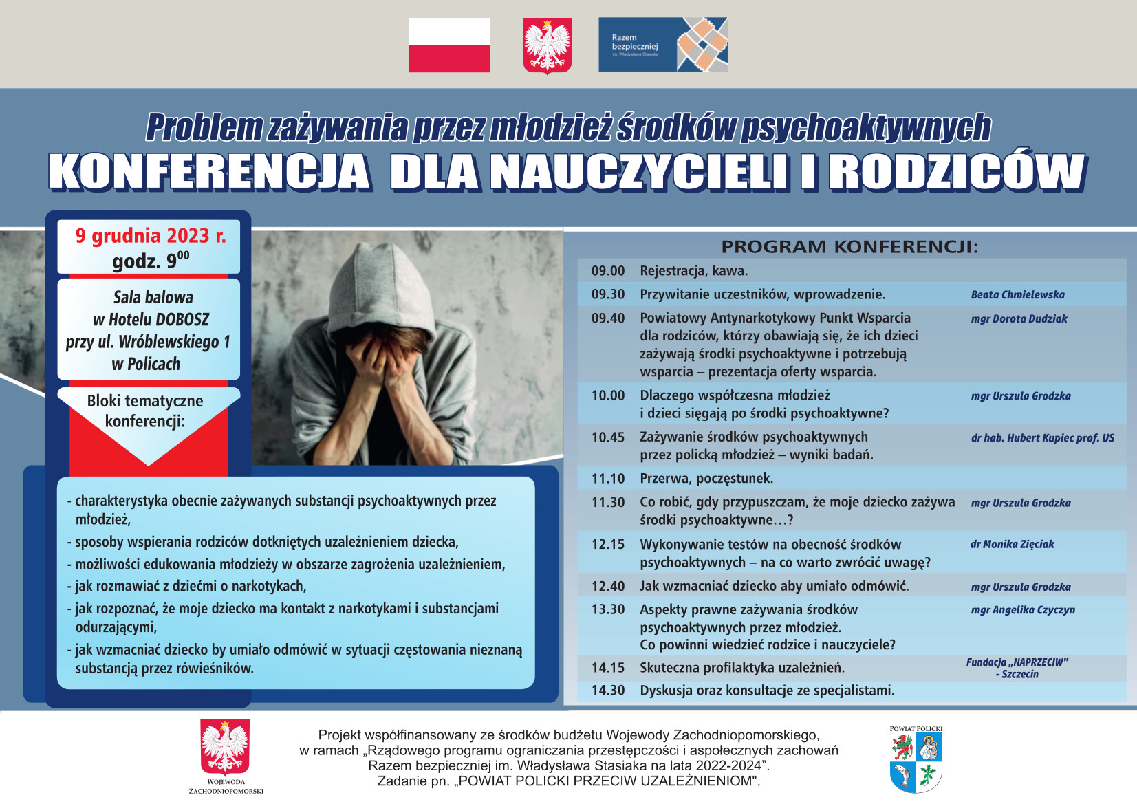Zapraszamy na konferencję dla nauczycieli i rodziców dotyczącą problemów zażywania przez młodzież środków psychoaktywnych