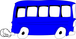 Granatowy autobus