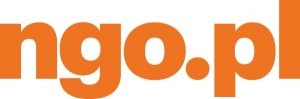 Grafika przedstawia pomarańczowy napis o treści ngo.pl na białym tle
