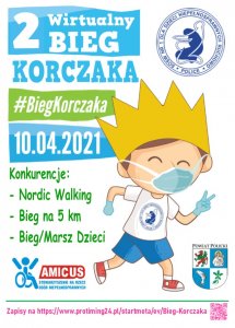 Plakat promujący "2 Wirtualny Bieg Korczaka"