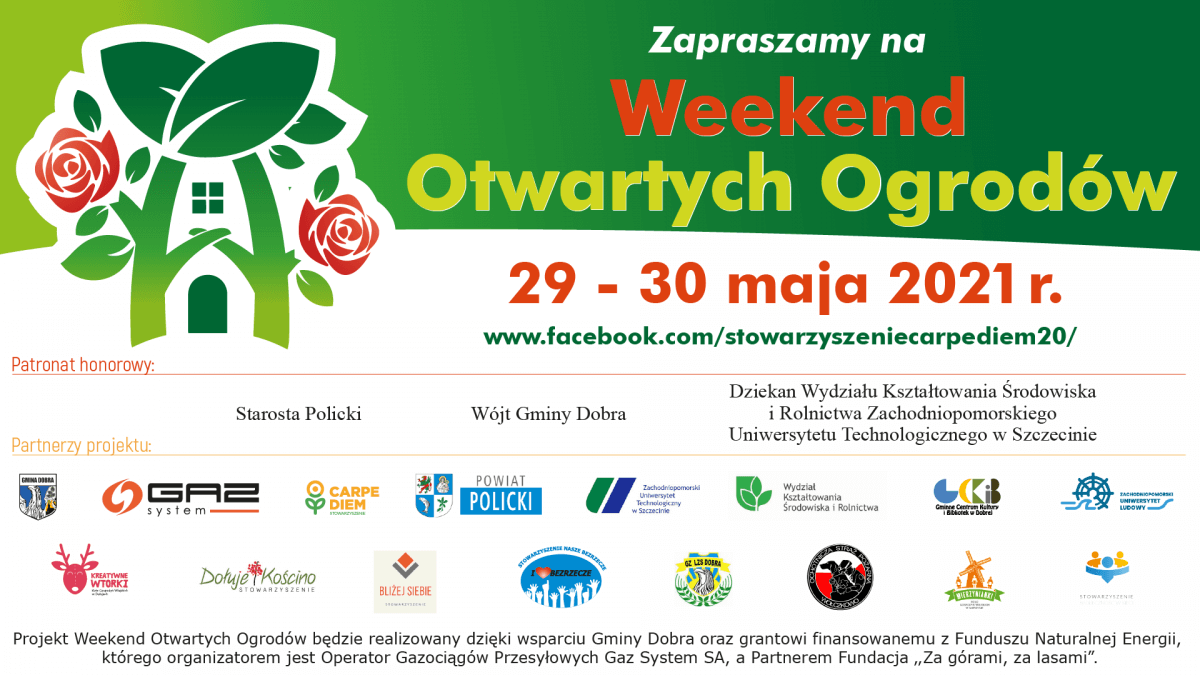 Zaproszenie na Weekend Otwartych Ogrodów 29-30 maja 2021 r.