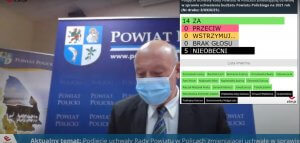 Kadr z XXIX sesji Rady Powiatu w Policach