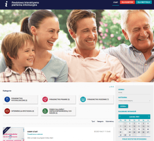 Zrzut ekranu Powiatowej Interaktywnej Platformy Informacyjnej