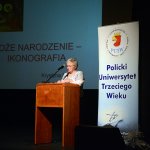 Prezes PUTW Halina Olejarnik przemawia na scenie