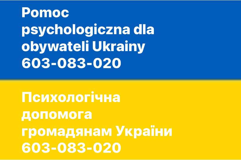 Flaga Ukrainy z numerami telefonów