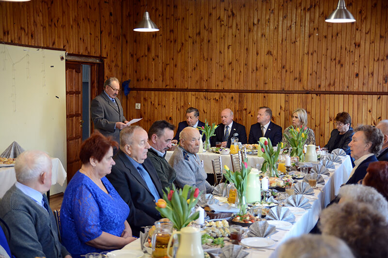 Spotkanie członków Związku Sybiraków w świetlicy w Przęsocinie