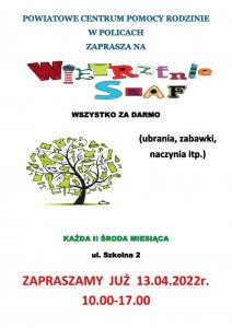 Plakat promujący akcję "Wietrzenie szaf"