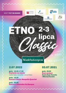 etno classic plakat koncertów na sianie wraz z programem