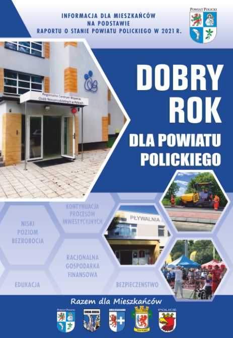 Okładka folderu Dobry rok dla Powiatu Polickiego.
