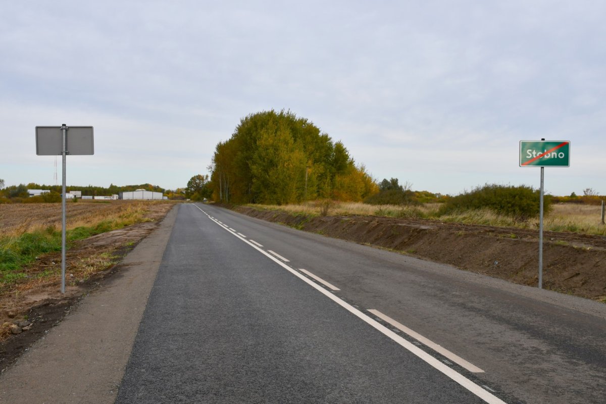 Przebudowany odcinek drogi powiatowej