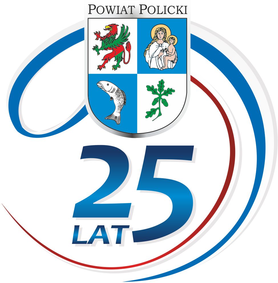 Logo jubileusz 25 lat Powiatu Polickiego