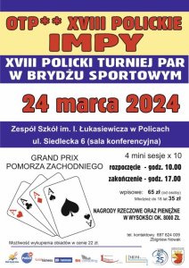 Plakat informujący o wydarzeniu XVIII Polickie Impy