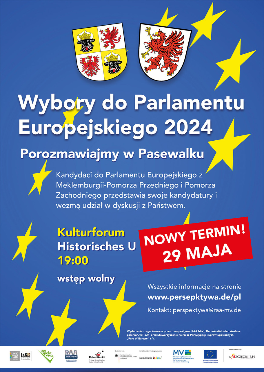 plakat informacyjny wybory do Parlamentu Europejskiego 2024