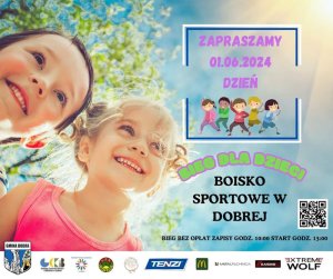 Bieg dla Dzieci plakat z zaproszeniem na wydarzenie