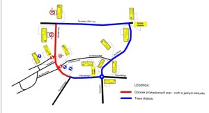 Mapa przebiegu czasowej organizacji ruchu.
