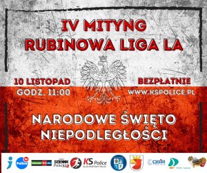 IV Mityng Lekkoatletyczny Rubinowa Liga plakat