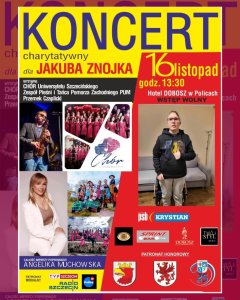 Koncert Charytatywny dla Jakuba Znojka - plakat