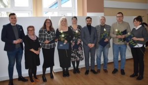 Starosta Policki z pracownikami PCPR