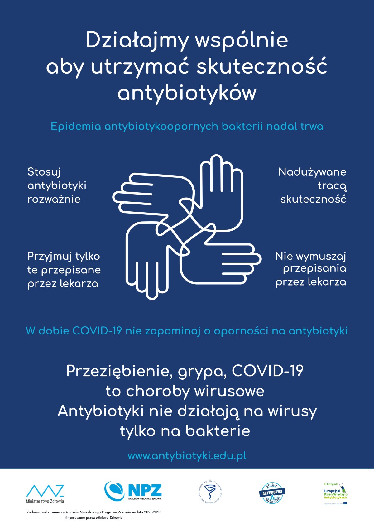 Europejski Tydzień Wiedzy o Antybiotykach plakat