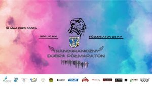 Plakat Bieg uliczny „Transgraniczny Dobra Półmaraton”/„Dobra Dycha”