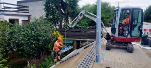 układanie płyt ażurowych na Cisowej