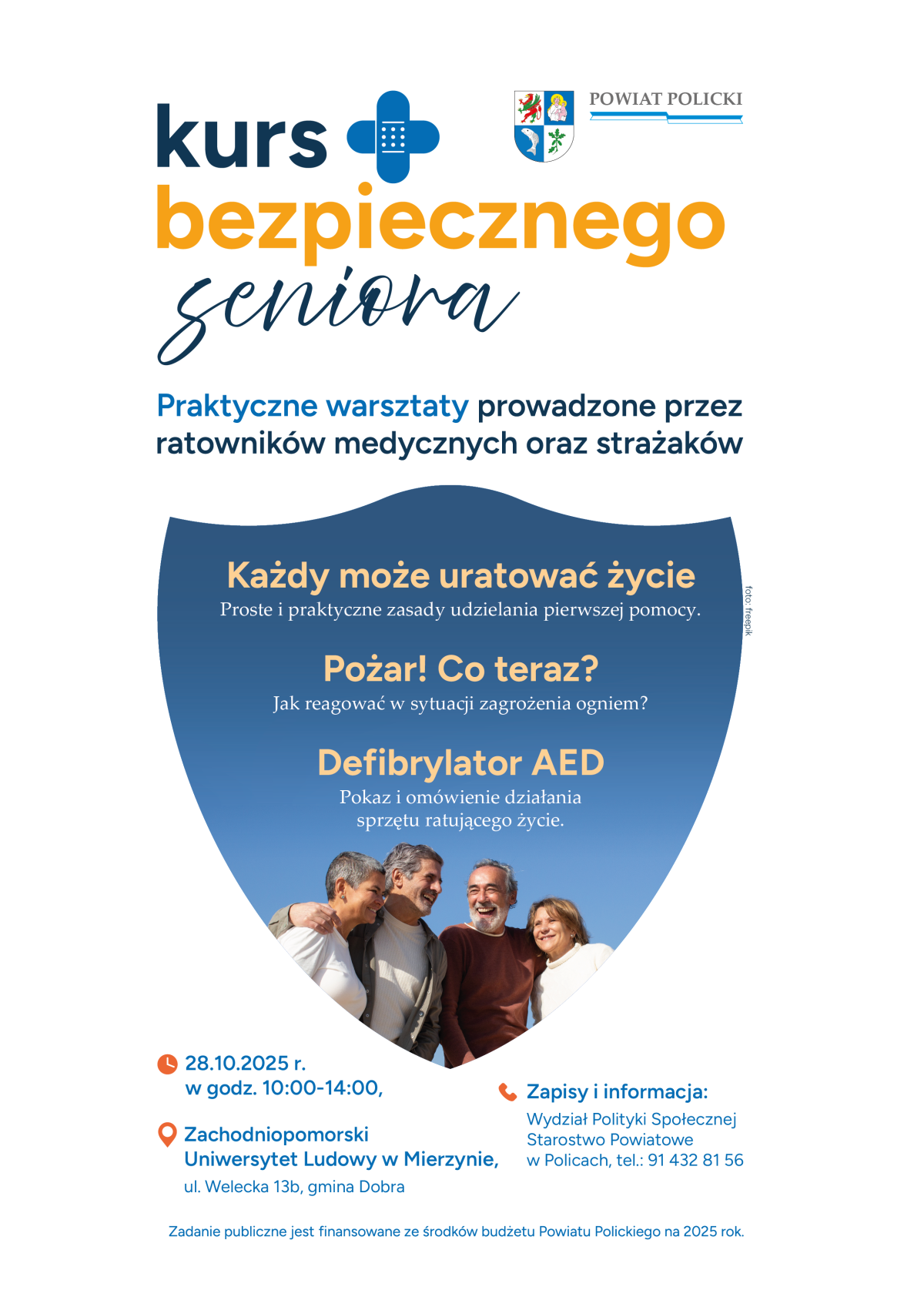 plakat kurs bezpiecznego seniora