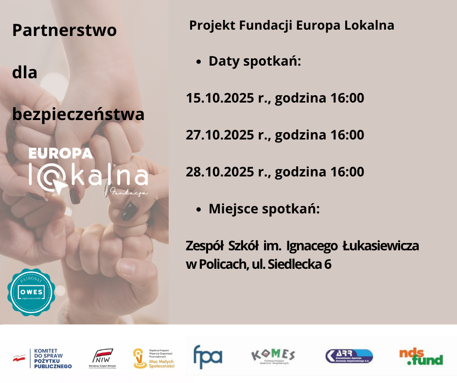 Cykl trzech bezpłatnych spotkań w ramach projektu „Partnerstwo dla bezpieczeństwa”