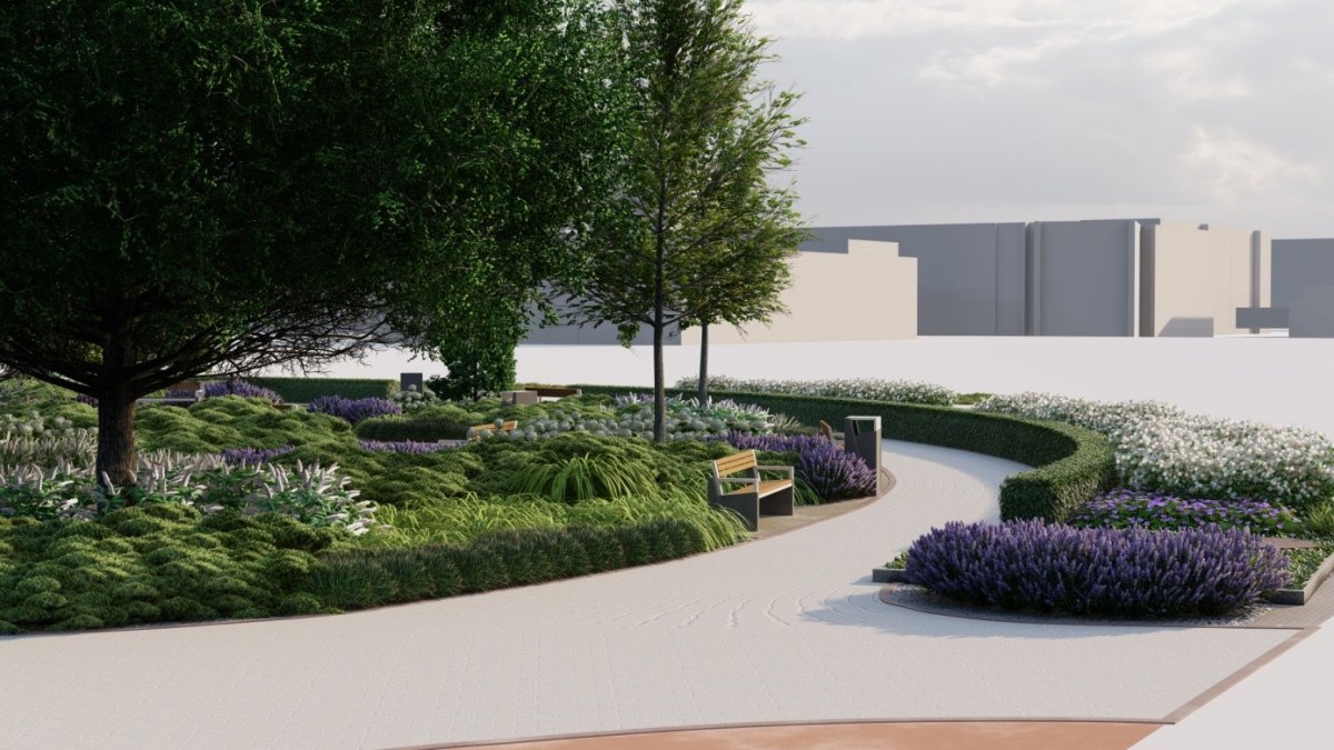 wizualizacja skwer Rondo Pionierów