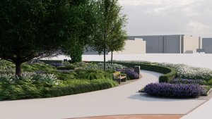 wizualizacja skwer Rondo Pionierów