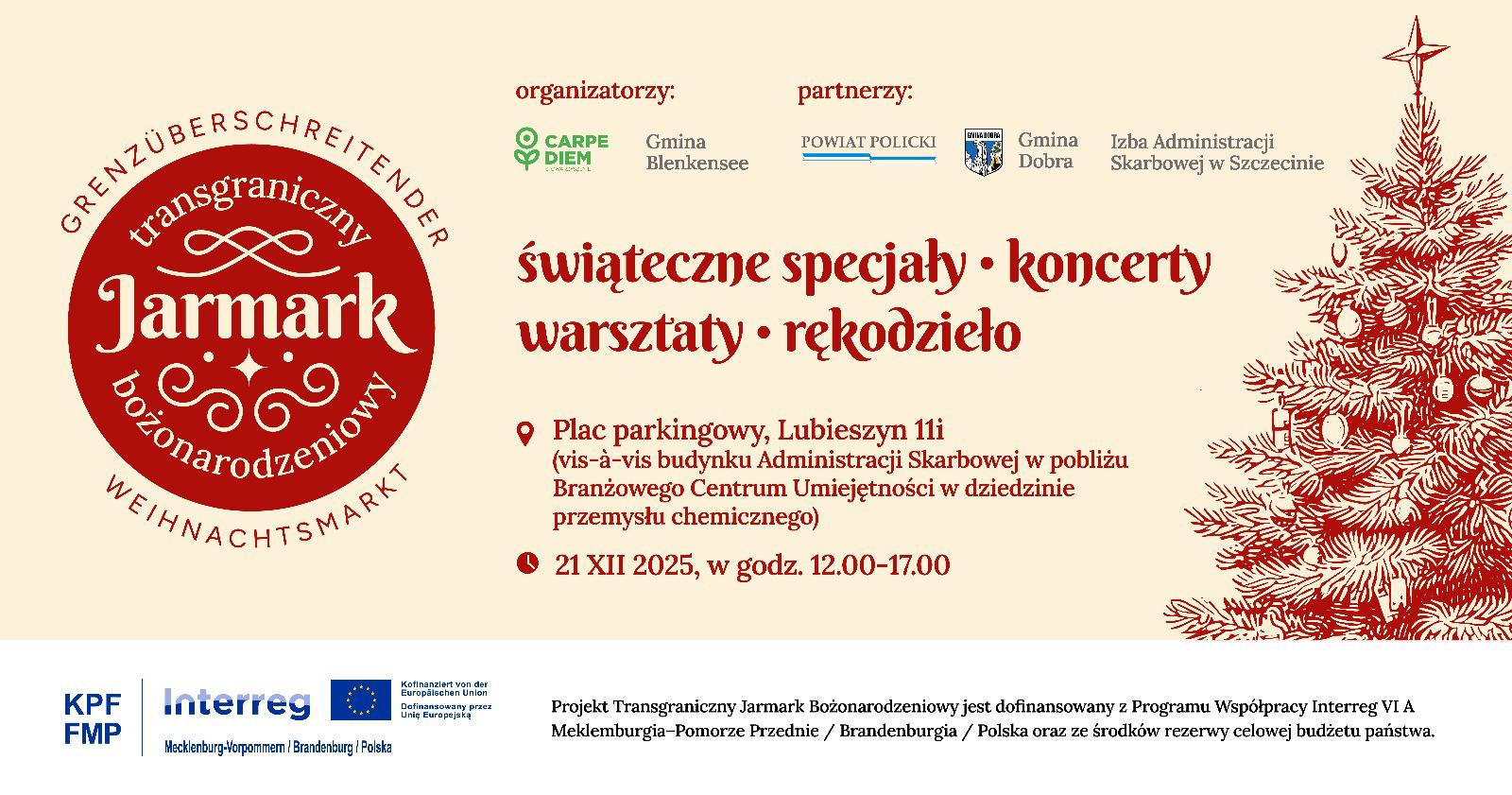Transgraniczny Jarmark Bożonarodzeniowy w Lubieszynie już 21 grudnia