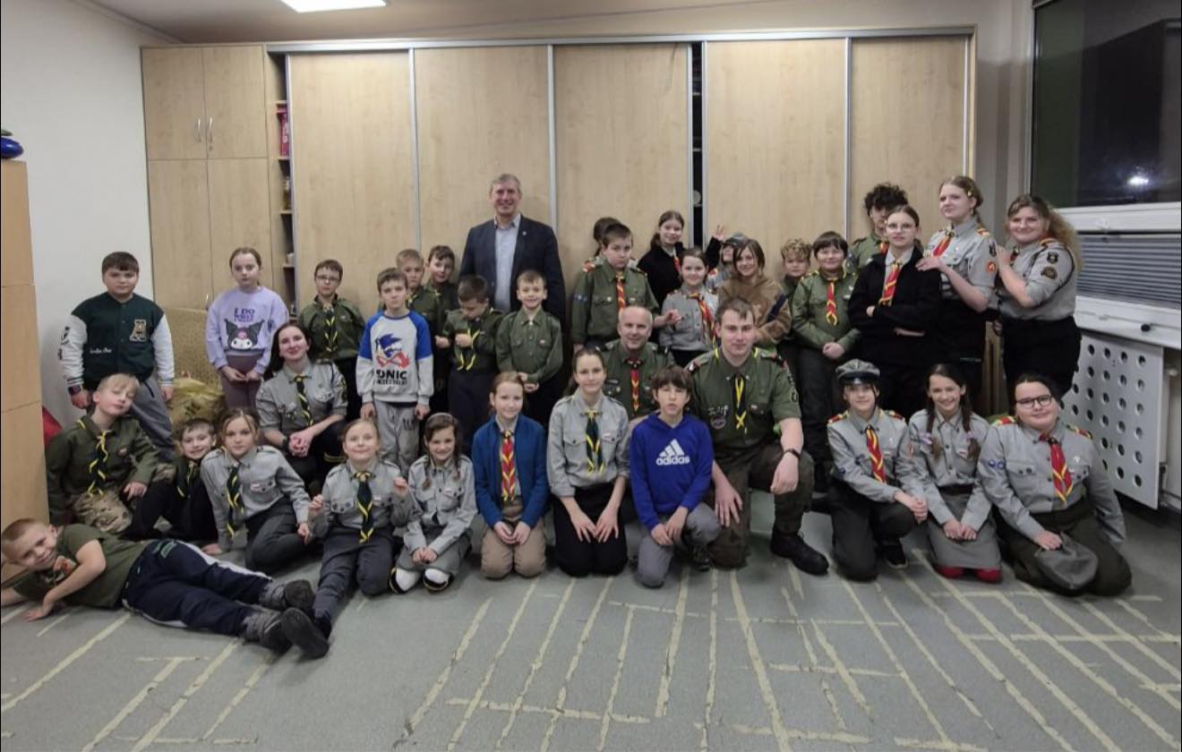 Spotkanie z zuchami i harcerzami z Dobrej